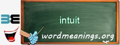 WordMeaning blackboard for intuit